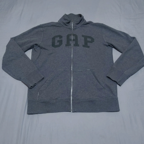 GAP Other - GAP Tracksuit Jacket Men's Medium Long Sleeve Full Zip Grey Spell Out
